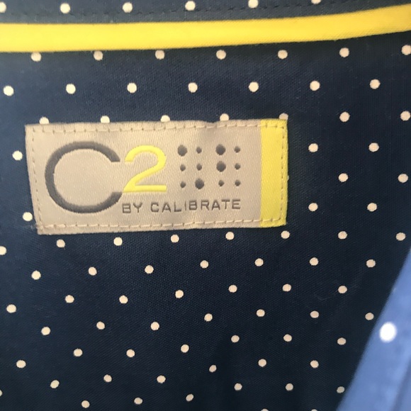 Navy button down shirt EUC - Picture 3 of 7